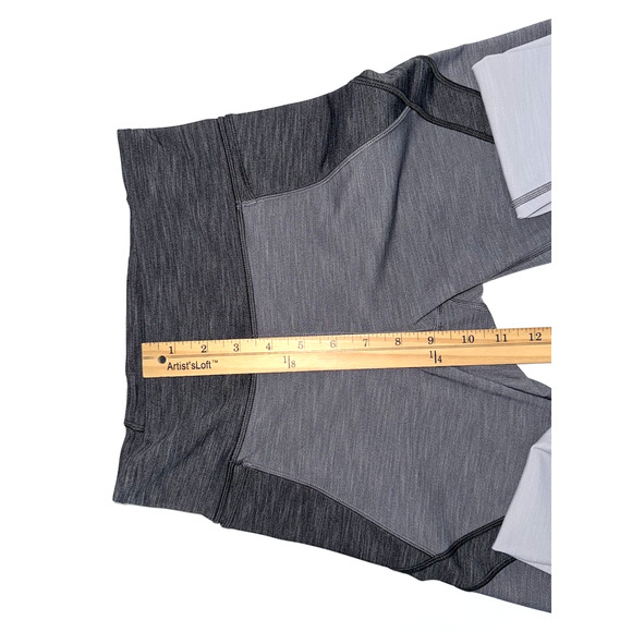 Lululemon Early Extension High Rise Tight 28 Heathered Black Titanium Gray Sz 6 - Picture 5 of 10